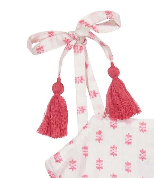 Pink Dress with Shoulder Ties