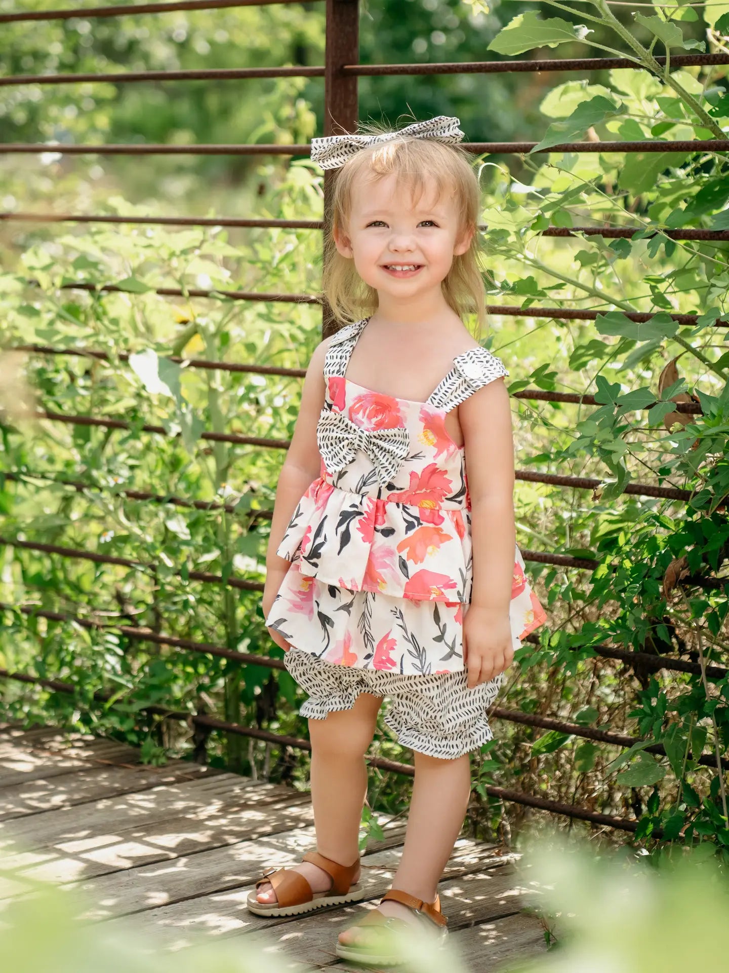 Bloomer Set/Flower Top and Dot Bloomers
