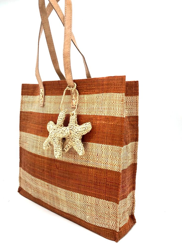 Totes with Stripes and Raffia Starfish