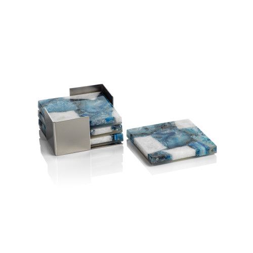 Blue Quartz Coasters/Set of 4