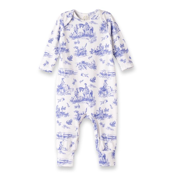 Blue Toile Onesie