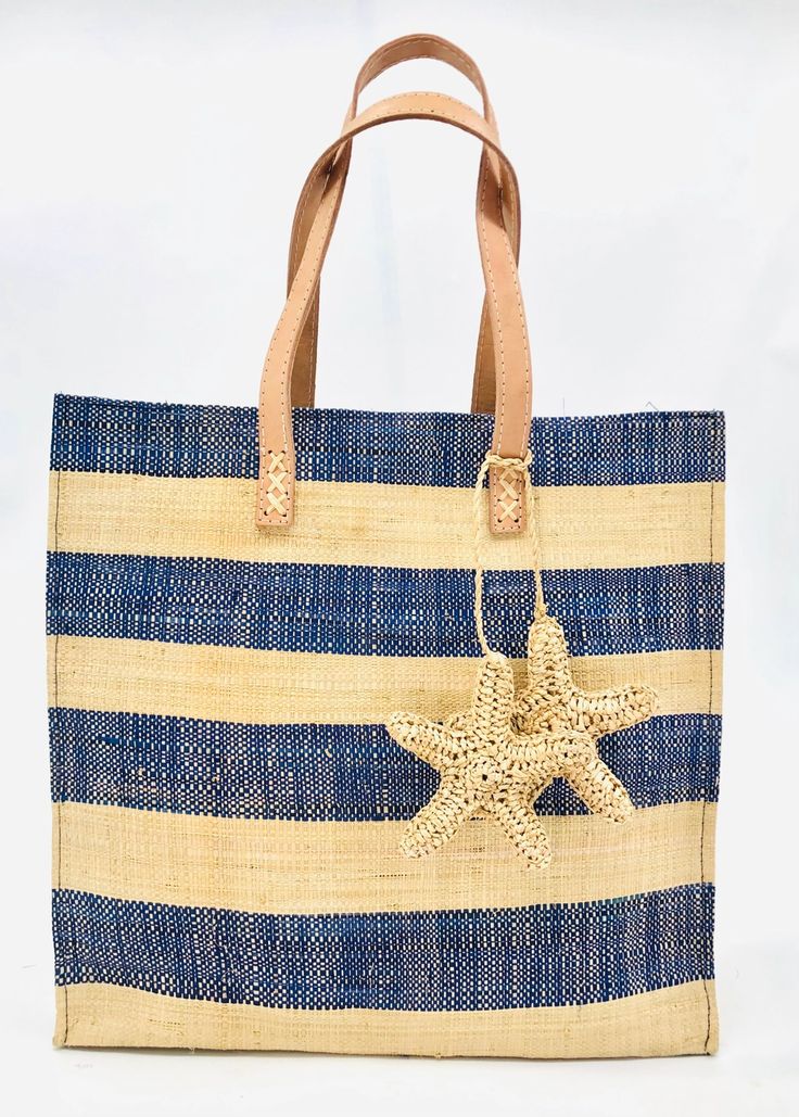Totes with Stripes and Raffia Starfish
