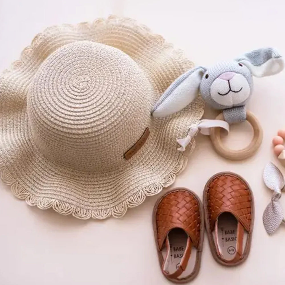 Baby Straw Sun Hat Spice Delray Beach - Main Image