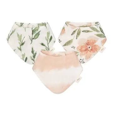 Girls Peach Bibs/Set of 3
